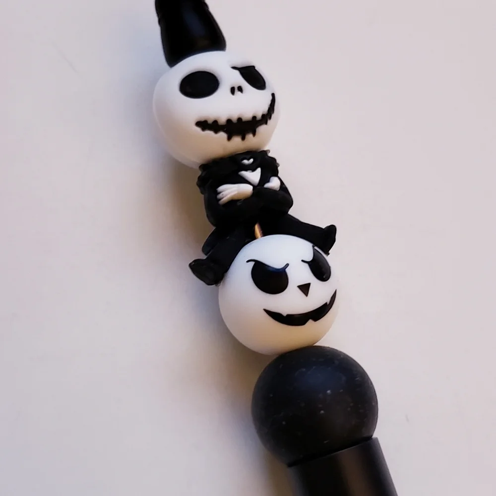 Handmade The Nightmare Before Christmas Jack Skellington Bead Pen